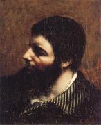 Gustave Courbet Self-Portrait with Striped Collar oil painting